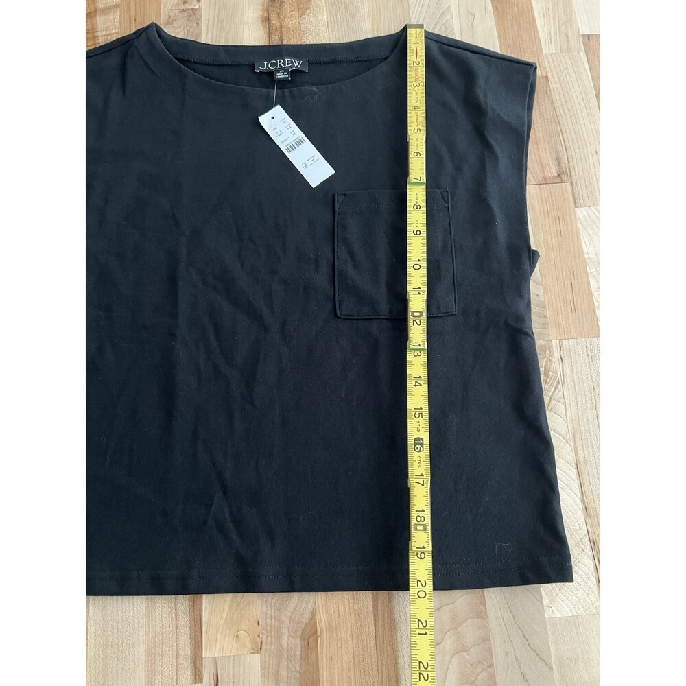 J.Crew Women's Mariner Jersey Boatneck Muscle Tee 100% Cotton Black XS, NWT - Picture 8 of 8